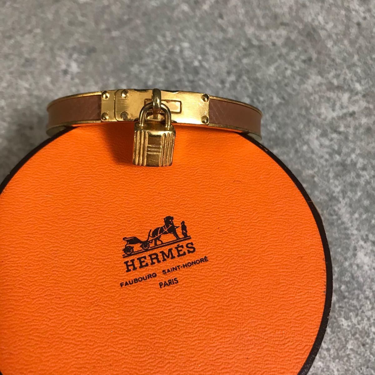 HERMES エルメス ケリー バングル ブレスレット レザー ゴールド www