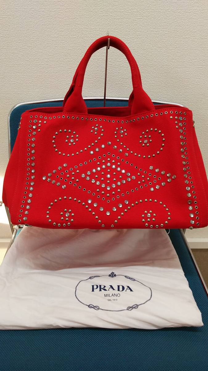 サイズ交換ＯＫ】 極美品PRADA プラダ カナパ キャンバス トートバッグ