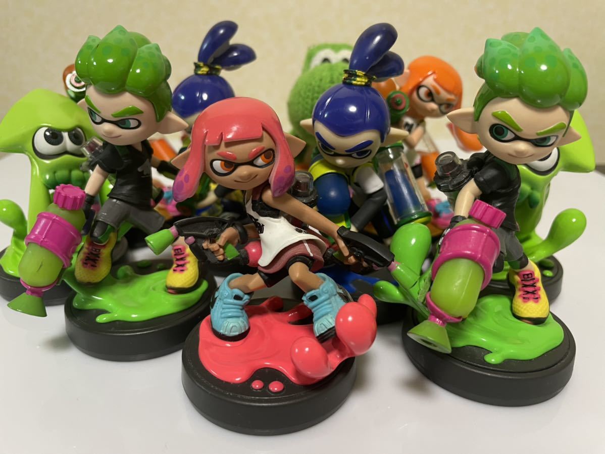 amiibo アミーボ スプラトゥーン ネオンピンクガールなど 合計11個