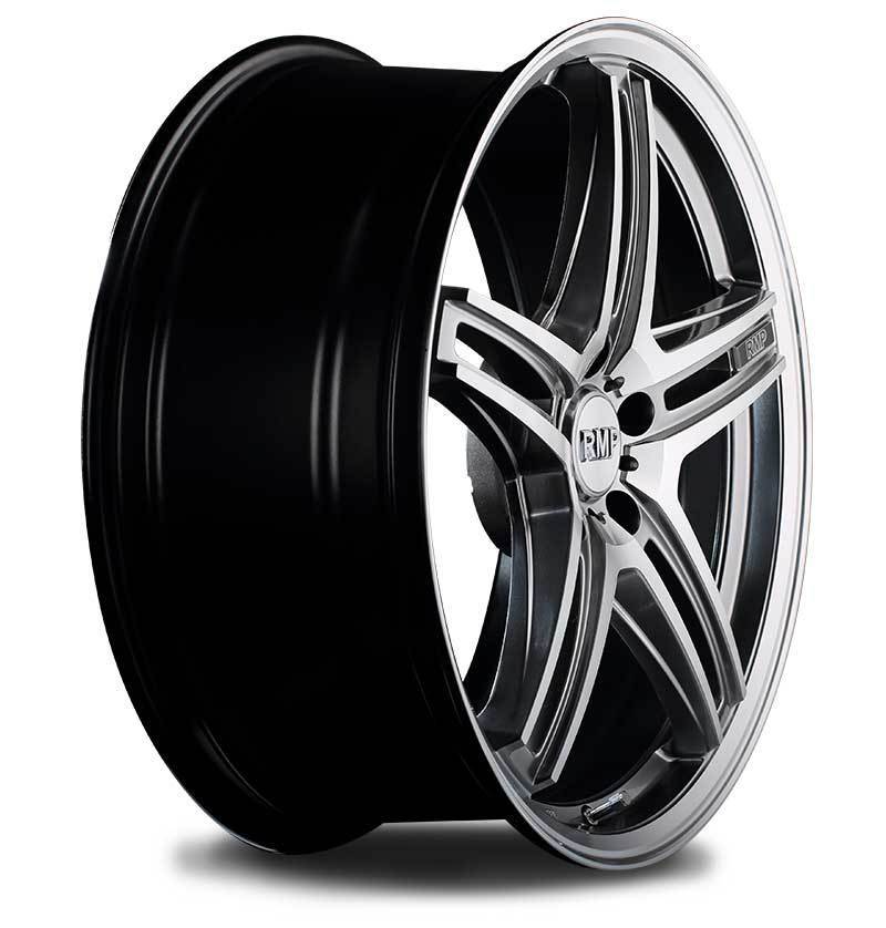 RMP/520F レガシィアウトバック BR系 純正18インチ アルミホイール 4本セット【17×7J 5-100 INSET48 セミグロスブラック/リムポリッシュ】_画像4