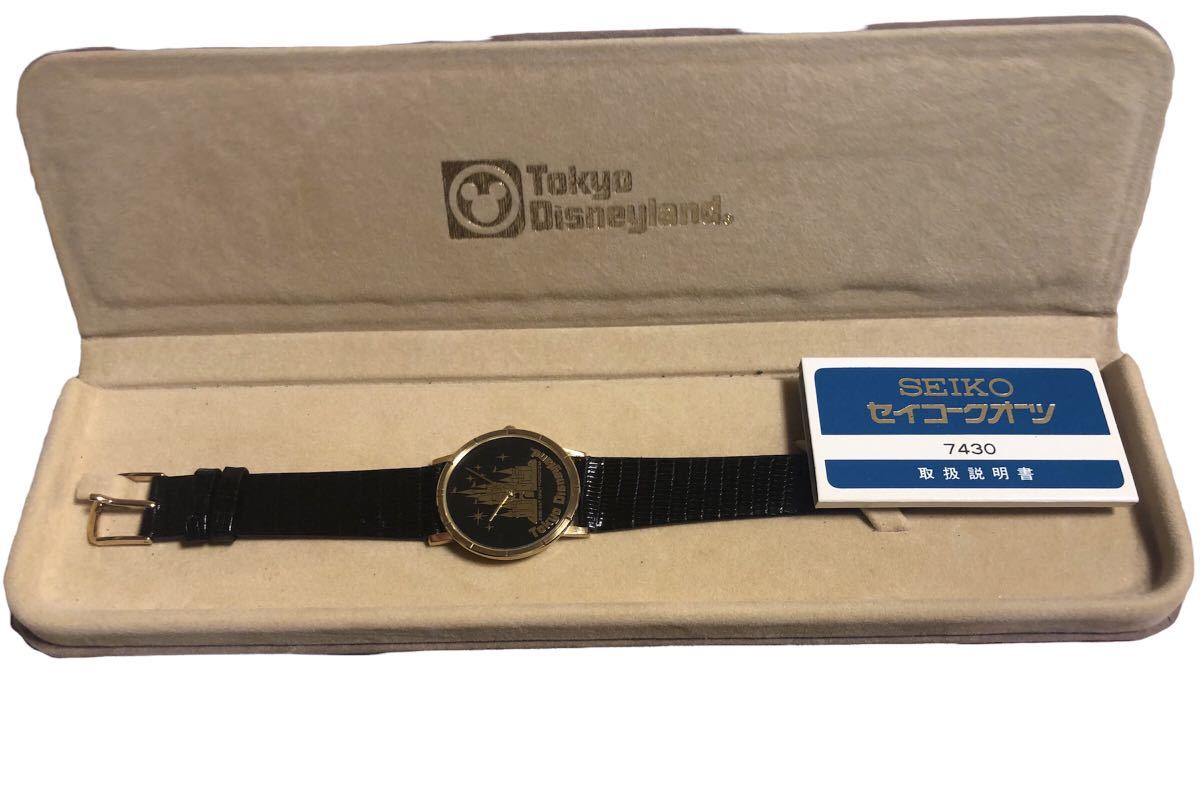 37 割引新作グッ レア物 D11k71a Seiko セイコー 東京ディズニーランド 7430 8000 クオーツ 腕時計 ゴールド レザーベルト Tdl394 Tdl ディズニー セイコー ブランド腕時計 アクセサリー 時計 Mbis Ca
