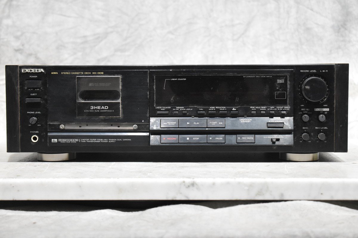 AIWA アイワ カセットデッキ EXCELIA XK-009【ジャンク品
