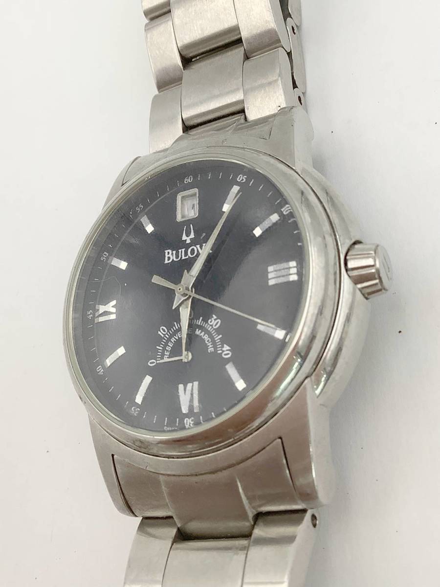 稼働品 BULOVA ブローバ 46761 自動巻き 裏スケルトン メンズ腕時計 箱 