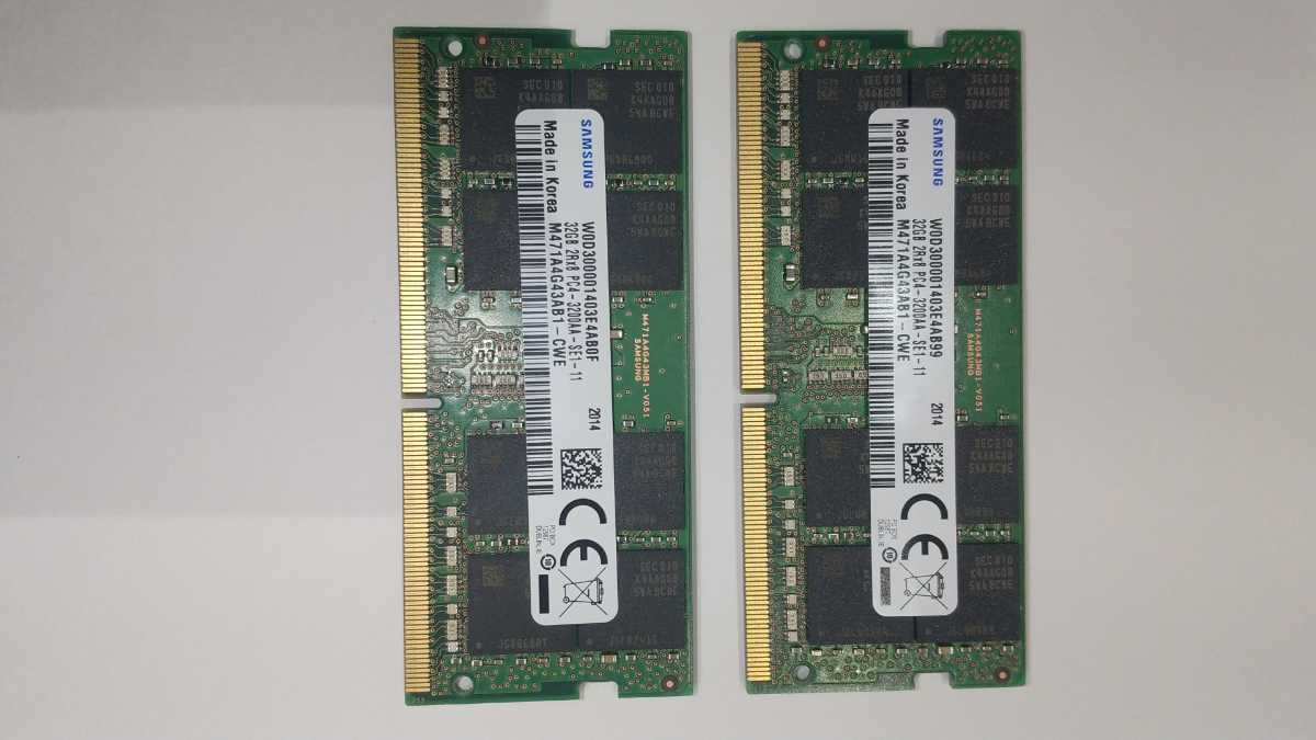 送料無料】SAMSUNG SO-DIMM PC4-3200AA(DDR4) 32GB 2枚組 www.pibid.org