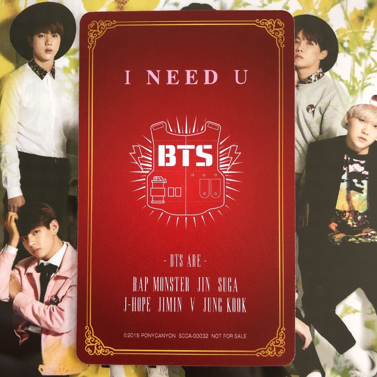 BTS トレカ ジン I NEED U INEEDU ポニーキャニオン 限定 クリスマスメッセージ サイン レア グッズ 公式