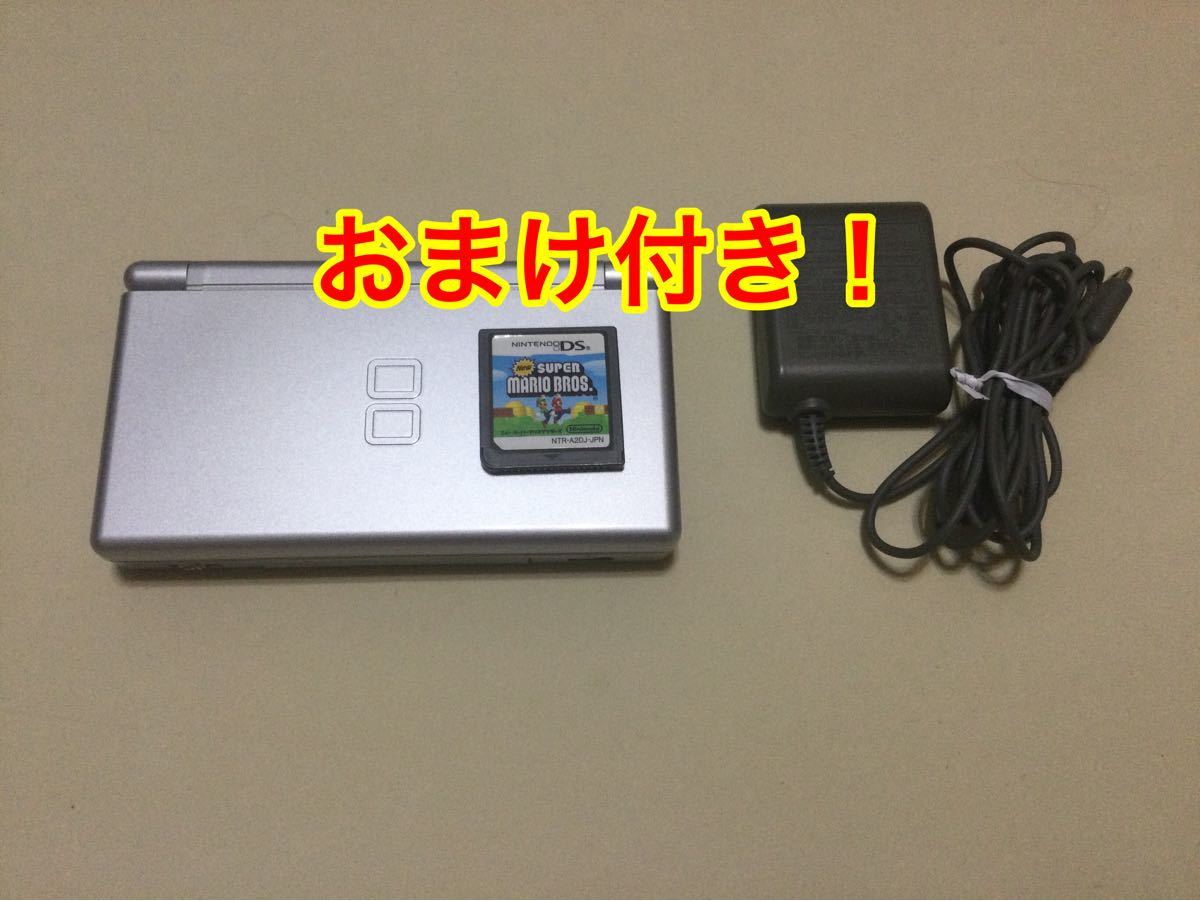 DS Lite 本体 グロスシルバー 充電器、おまけ付き！