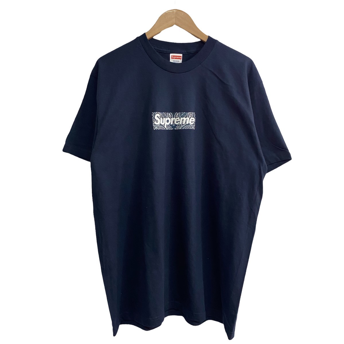 【美品】サイズＬ　シュプリーム SUPREME　 19AW Bandana Box Logo Tee バンダナボックスロゴTシャツ 商品番号：8065000105201_画像1