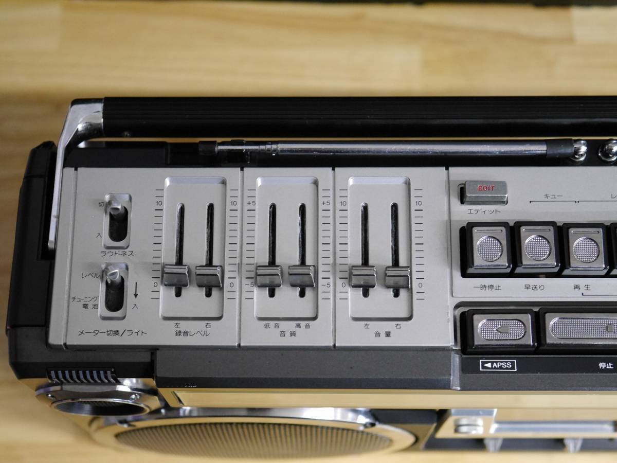 SHARP GF-305 SB ザ・サーチャー ブラック FM/AM ラジオ付きステレオ