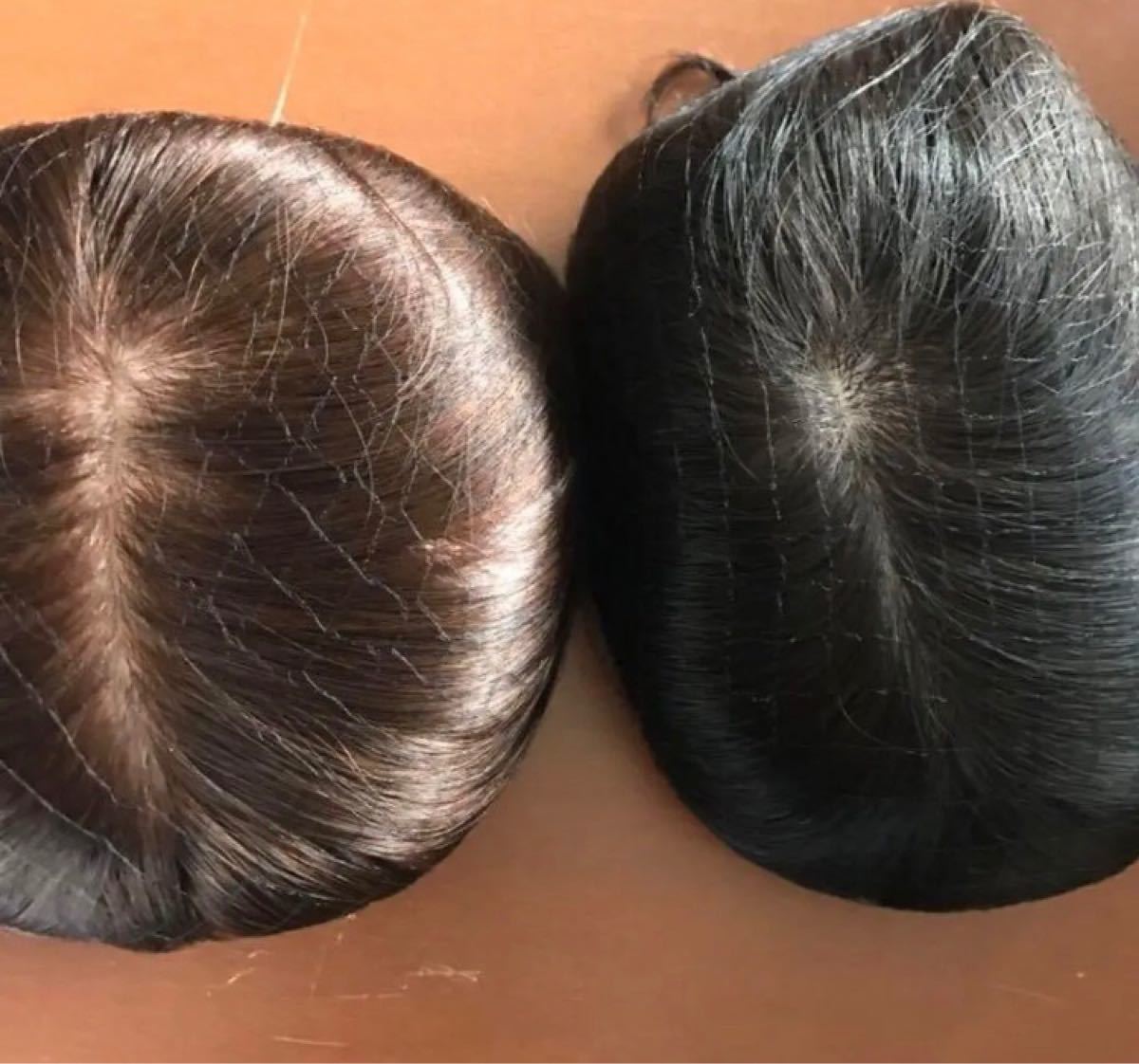 前髪付き 高級レミー人毛100% 総手植え ヘアピース ヘアウィッグ