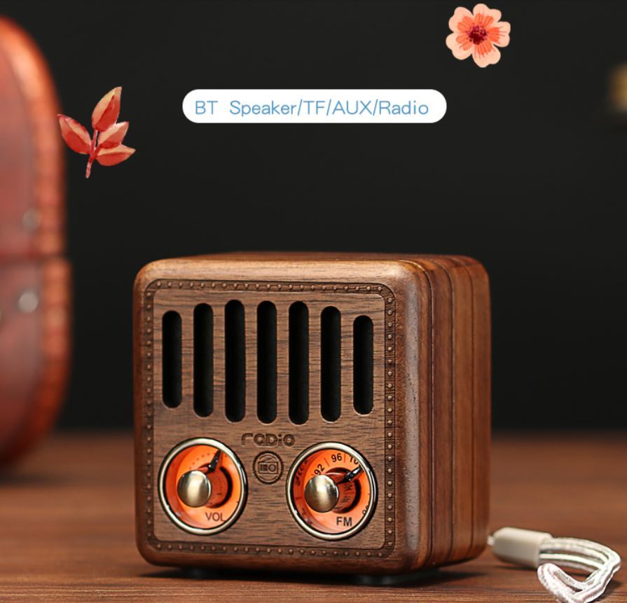  new goods free shipping retro wooden portable fm radio MP3 Bluetooth aux speaker Classic 