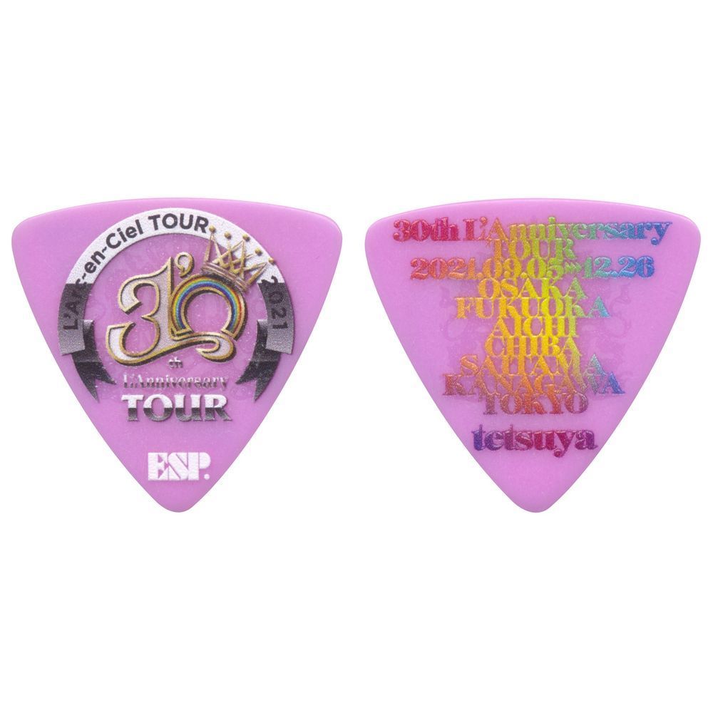 ★ESP PA-LT10-30th-L'Anniversary Pink L'Arc-en-Ciel 30th L'Anniversary TOUR tetsuya ピック 5枚セット★新品メール便_画像1