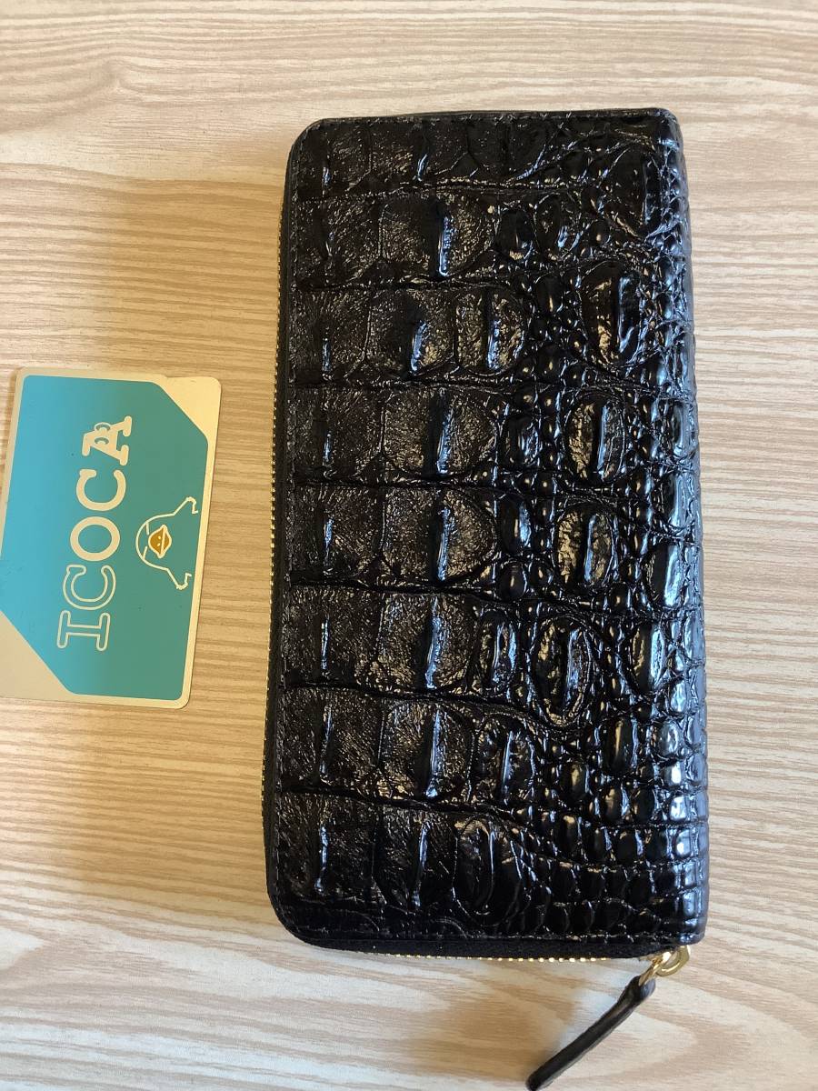 欲しいの 財布 長財布 メンズ 本革 ワニ革 大容量 クロコ パッチワーク