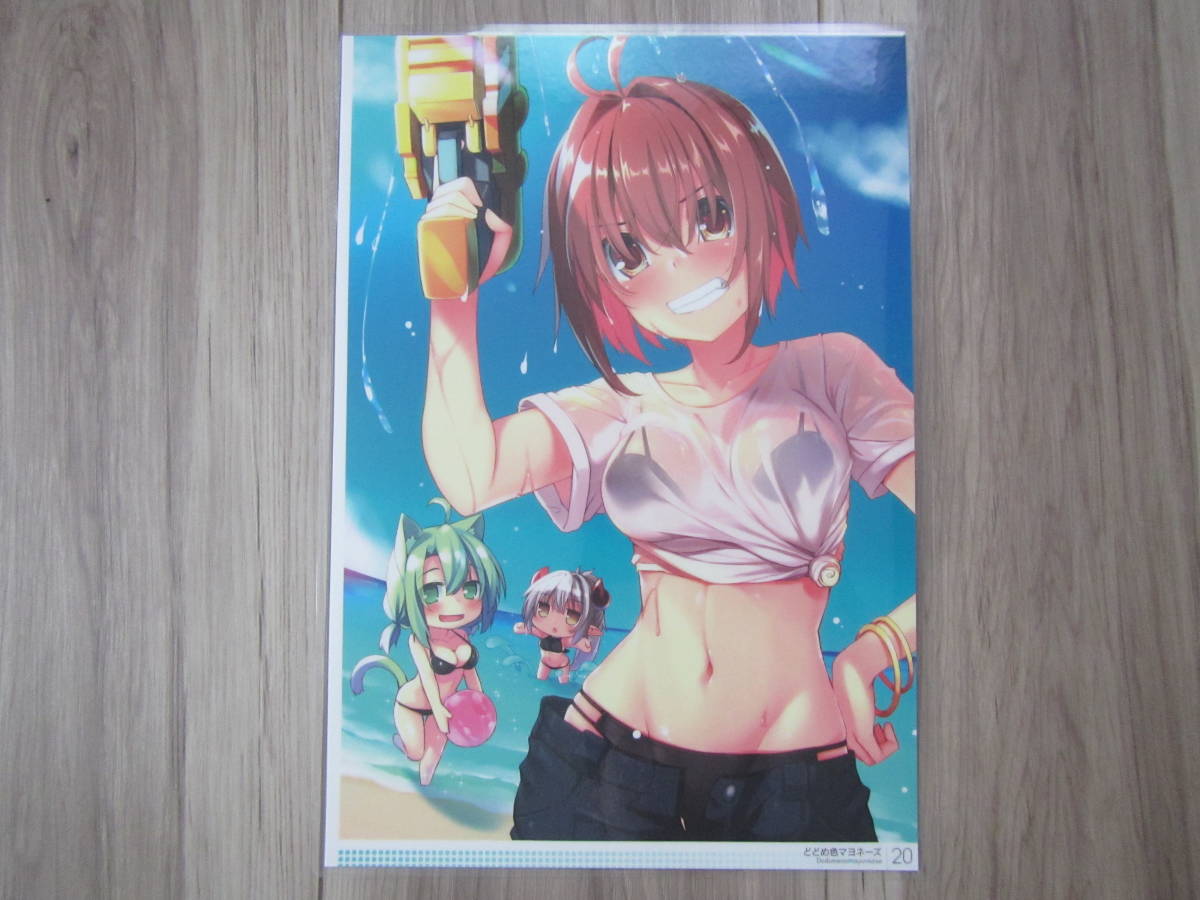[062]B5 size .... .. summer. wet ..kanojo illustration .book@ cut . laminate processing beautiful young lady poster * including in a package possible 