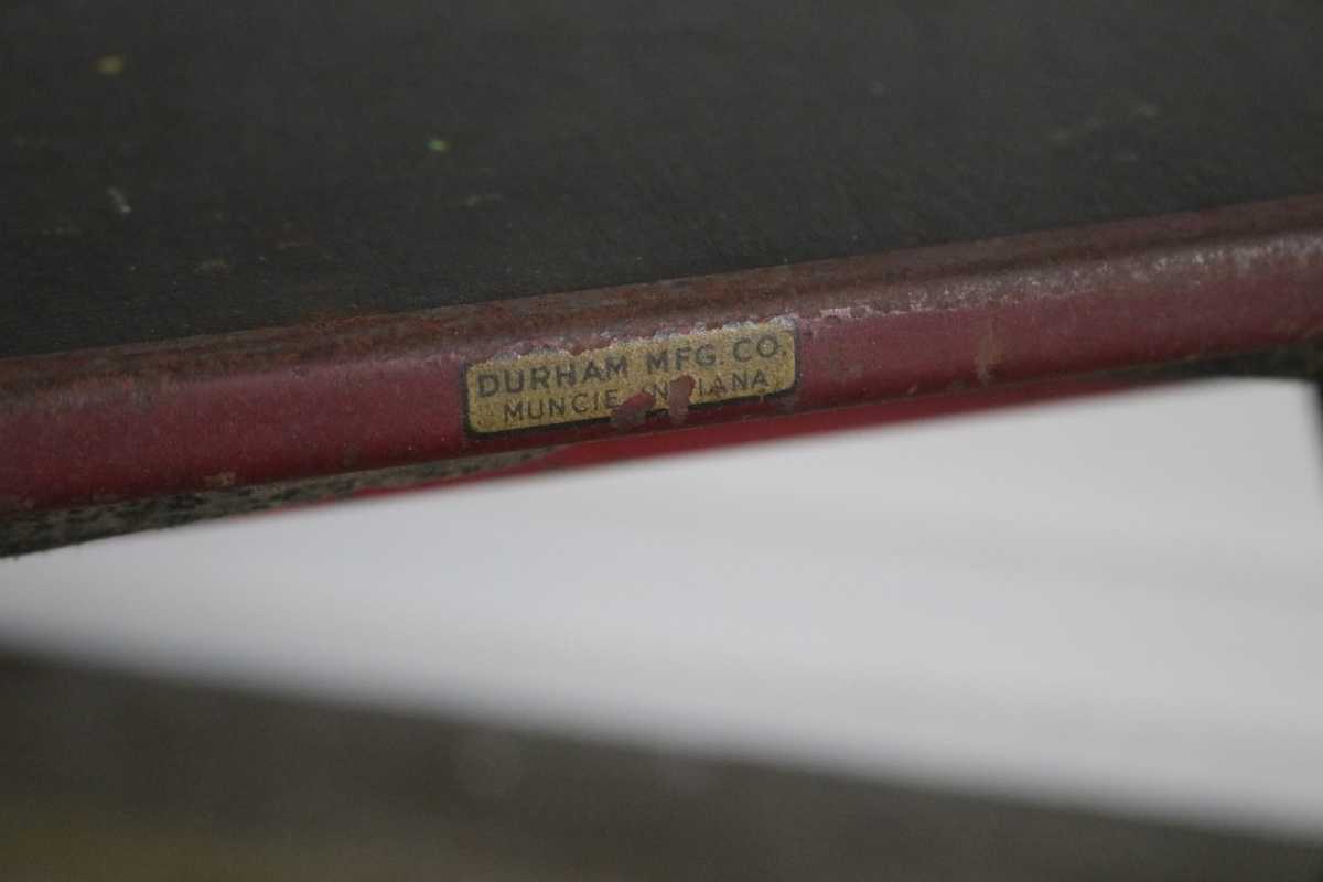 vintage DURHAM MFG.CO ヴィンテージ スチール メタル フォールディングチェア 折り畳み椅子 MADE IN USA 米国 アンティーク ディスプレイ