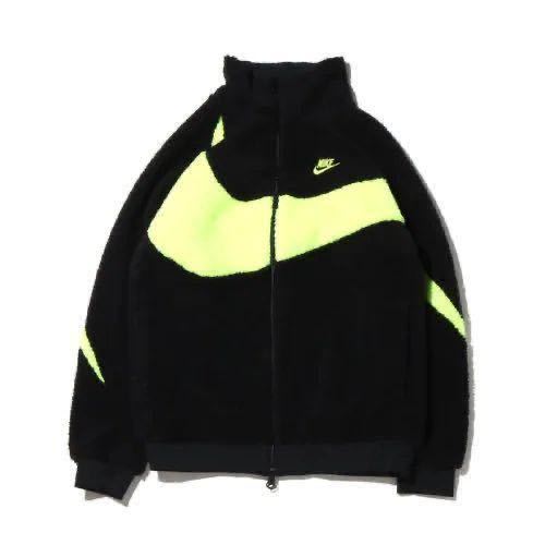 【良品】【リバーシブル】NIKE ナイキ BIG SWOOSH BOA JACKET ボアジャケット AS M NSW VW SWSH FULL ZIP JKT リバーシブルブルゾン BLACK_画像1