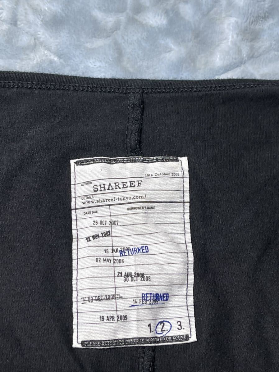 【良品】 【レターパックプラス対応】 SHAREEF シャリーフ PRINT TEE Tシャツ カットソー BLACK ブラック 黒色 即決早い者勝ち_画像10