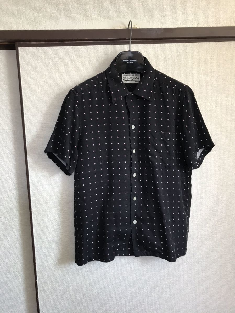 【即決】 【送料最安360円】 WACKO MARIA ワコマリア STAR RAYON ALOHA SHIRTS スター アロハシャツ 星柄 半袖 レーヨン BLACK ブラック 黒