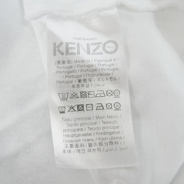 ☆KENZO/ケンゾー 19SS コットン ロゴスリーブ 半袖Tシャツ F005TS0434BD/L /LPL_画像5