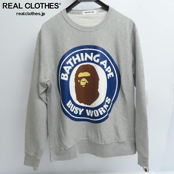 ☆A BATHING APE/アベイジングエイプ カレッジプリント スウェット