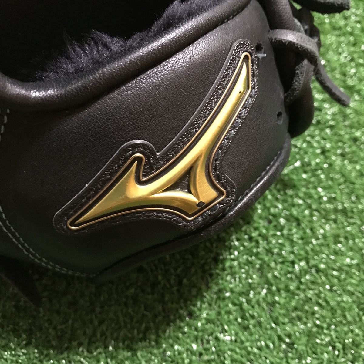 MIZUNO ミズノ 大人用 JSA ソフトボール用　グローブ　外野手　ブラック　中古　一般　黒　左投げ用　サウスポー_画像10