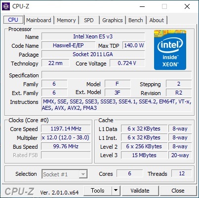 正常動作確認済 Intel Xeon E5-1650 v3 3.50Gzh～3.80ghz LGA2011-3 6core12スレッド(Core i7 7700Kの上位相当)税無し 送料無料_画像7