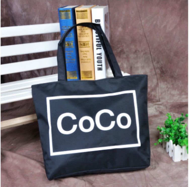 デカロゴ トートバッグ COCOデザインプリント エコバッグ キャンバスバッグ カバン 買い物袋 shop bag_画像6
