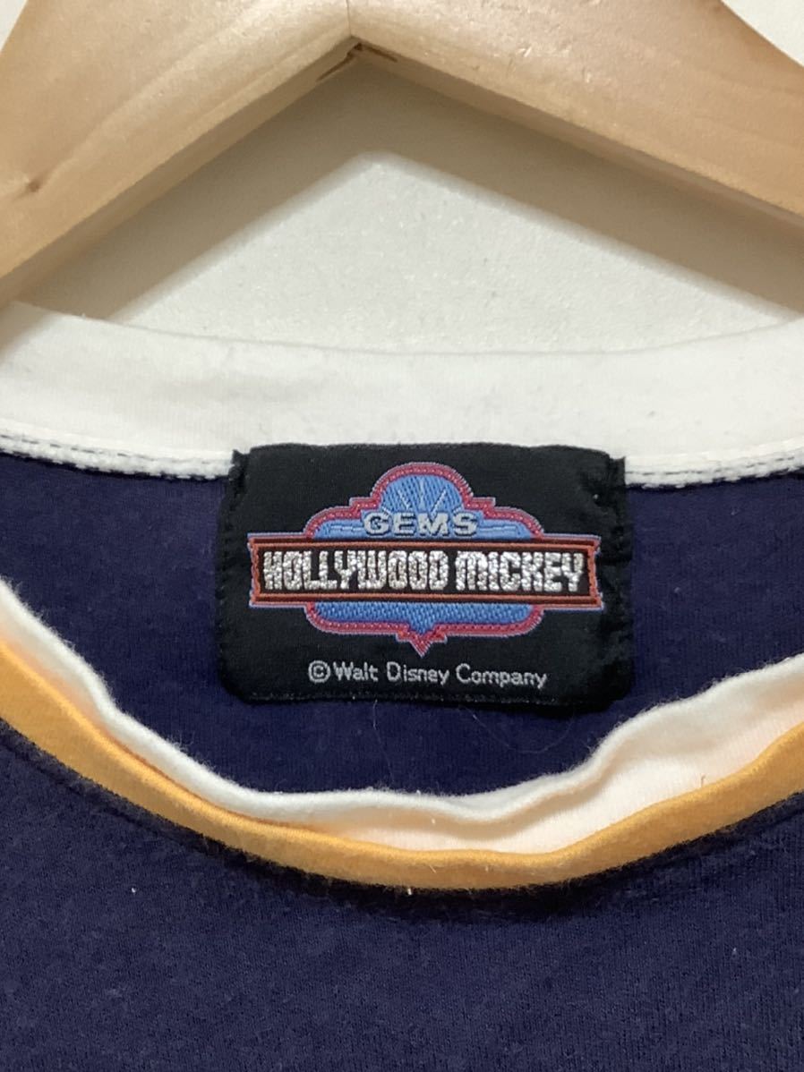 HOLLYWOODMICKEYハリウッドミッキーロンTシャツ長袖カットソーL_画像3