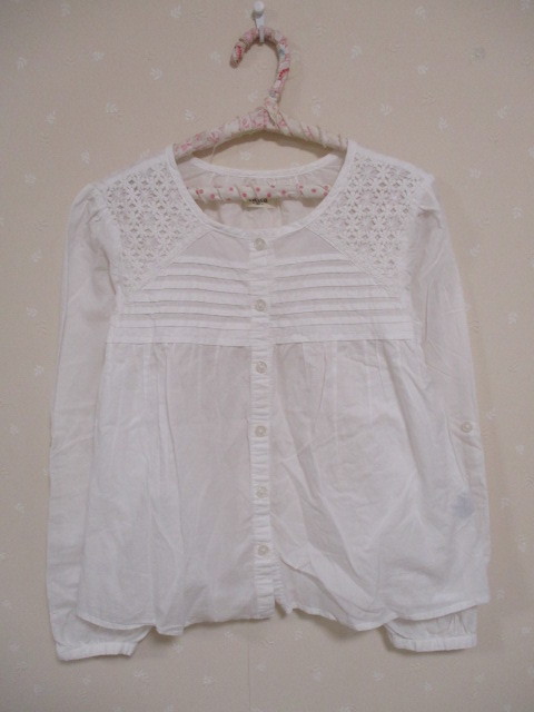 * ikka * pretty summer long sleeve blouse *150.* white 20521