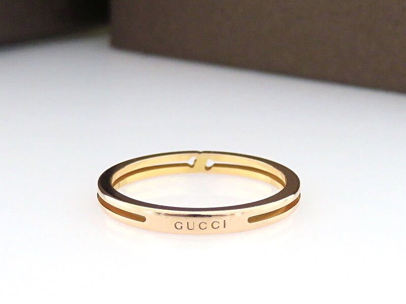 日本限定】GUCCI グッチ AU750PG インフィニティ リング ピンク