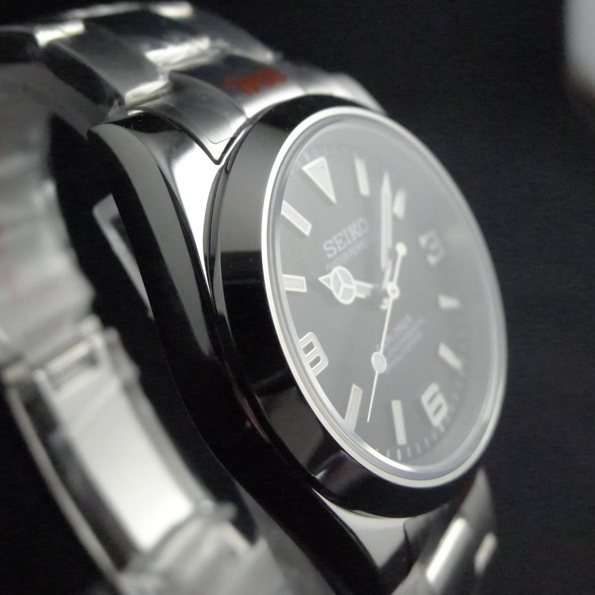 1円〜 SEIKO MOD カスタム腕時計 セイコーNH35ムーブメント使用 自動巻き 手巻き ハック機能付き オマージュウォッチ(セイコー