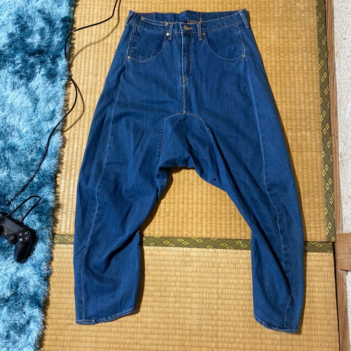 海外限定】 80s HERMES エルメス リネン100% ワイドスラックス asakusa