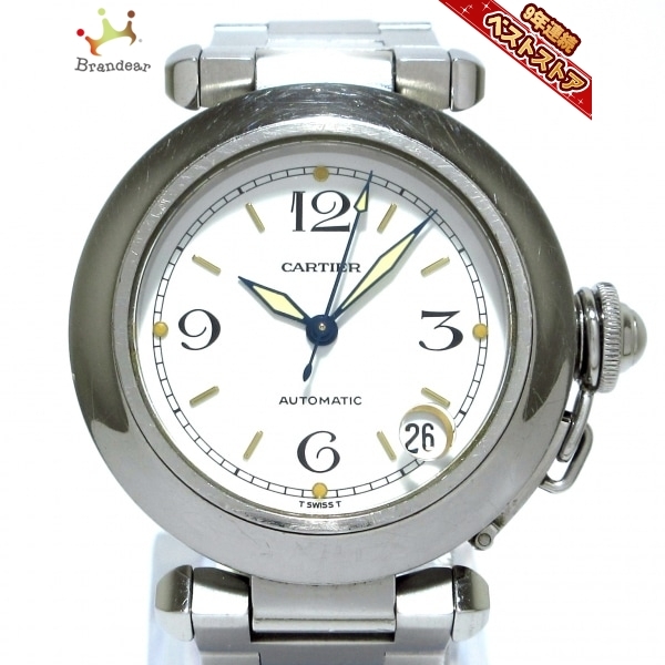 割引 Cartier(カルティエ) 腕時計 パシャC W31015M7 レディース 12コマ 白 パシャC