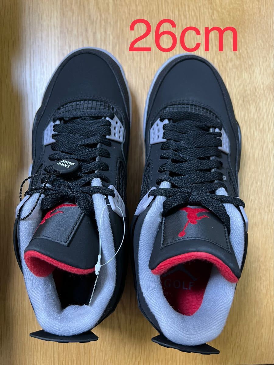 値下げ 未使用26cm NIKE AIR JORDAN 4 GOLF BRED ナイキ エア