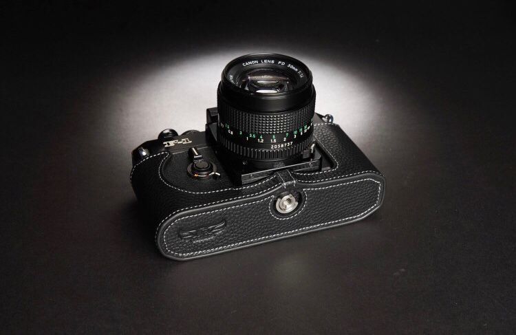 SALE／55%OFF】 新品 本革カメラケース キャノン Canon F1用 ブラック