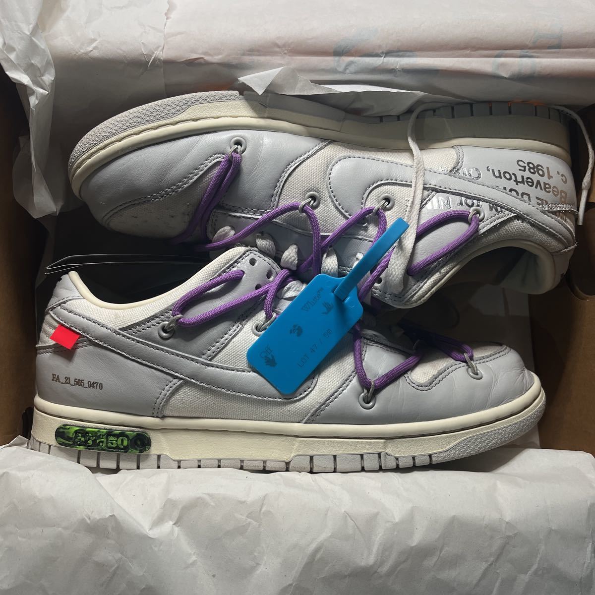 NIKE × OFF WHITE DUNK LOW 1 OF 50 DM1602-125 26.5cm ナイキ ダンク