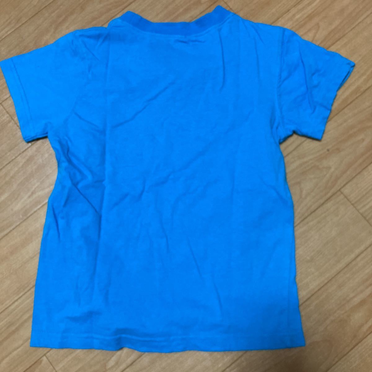 K半袖Tシャツ　水色　サイズ120 綿100_画像2