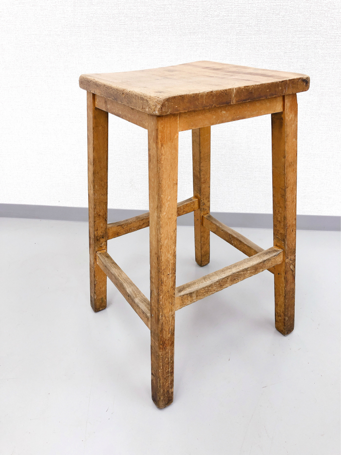 アンティーク 家具 スツール 1920年頃 パイン材 イギリス 英国 家具 椅子 ビンテージ家具 輸入家具 ブロカント シャビー 店舗什器 306A_画像7