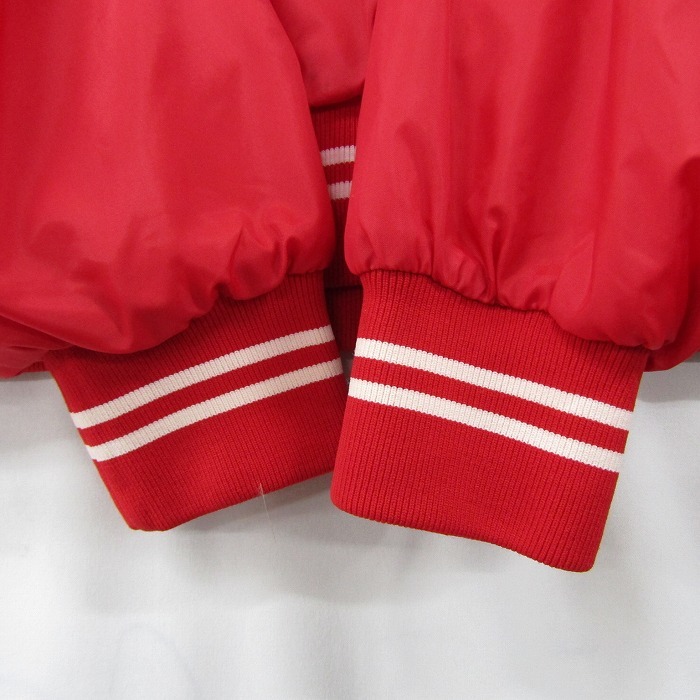 USA производства предприятие предмет Vintage размер L 80s ARISTO JAC нейлон куртка тянуть over блузон подкладка есть вышивка красный б/у одежда Vintage 2M2401