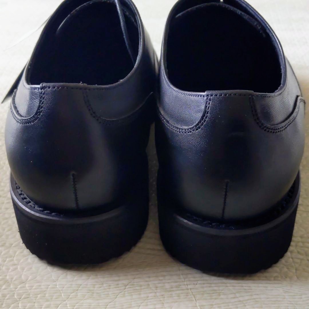 新品 未使用 タグ付 ザ スーツカンパニー DESCENTE別注 キップレザー Uチップシューズ 26.0cm 黒色 革靴