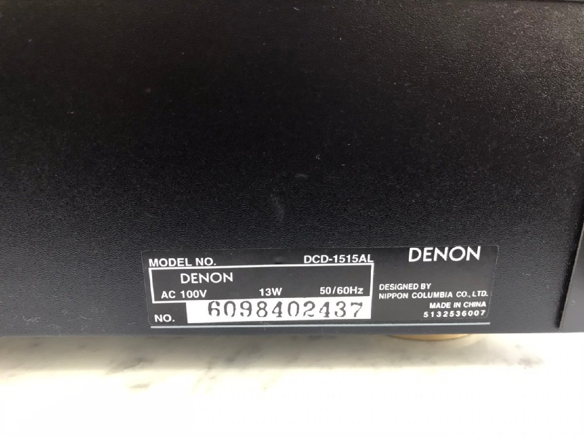 □t107　ジャンク★DENON　デノン　DCD-1515AL　CDプレーヤー_画像7