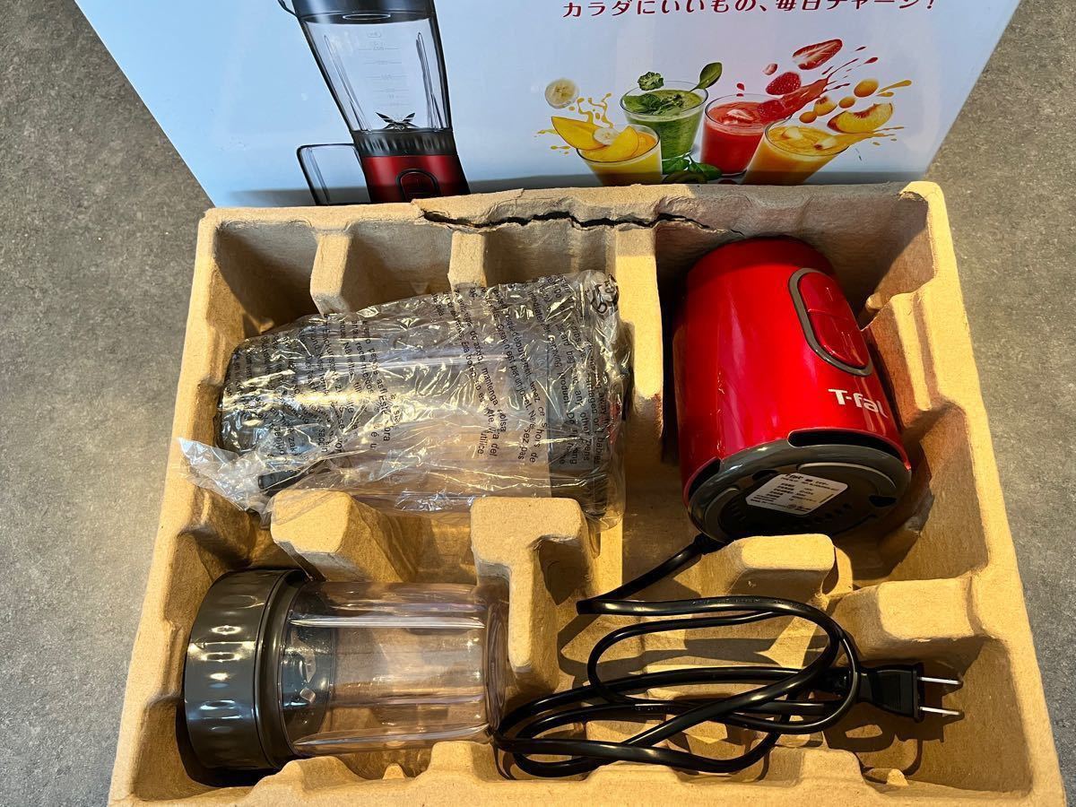 「美品」 T-fal BL1325JP ティファール ミキサー ミックス & ドリンク ルビーレッド 離乳食 ブレンド