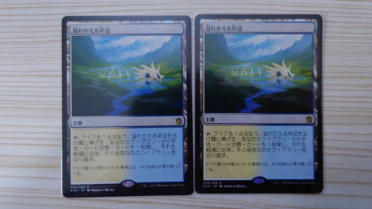 MTG「溢れかえる岸辺/Flooded Strand」２枚セット 日版 白かけアリ_画像1