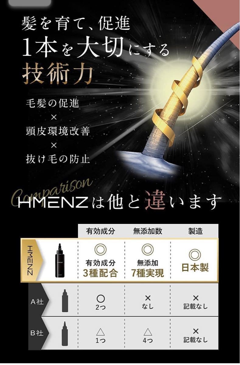 6本セット HMENZ メンズ 育毛剤 120ml 医薬部外品 エイジングケア 発毛促進 日本製