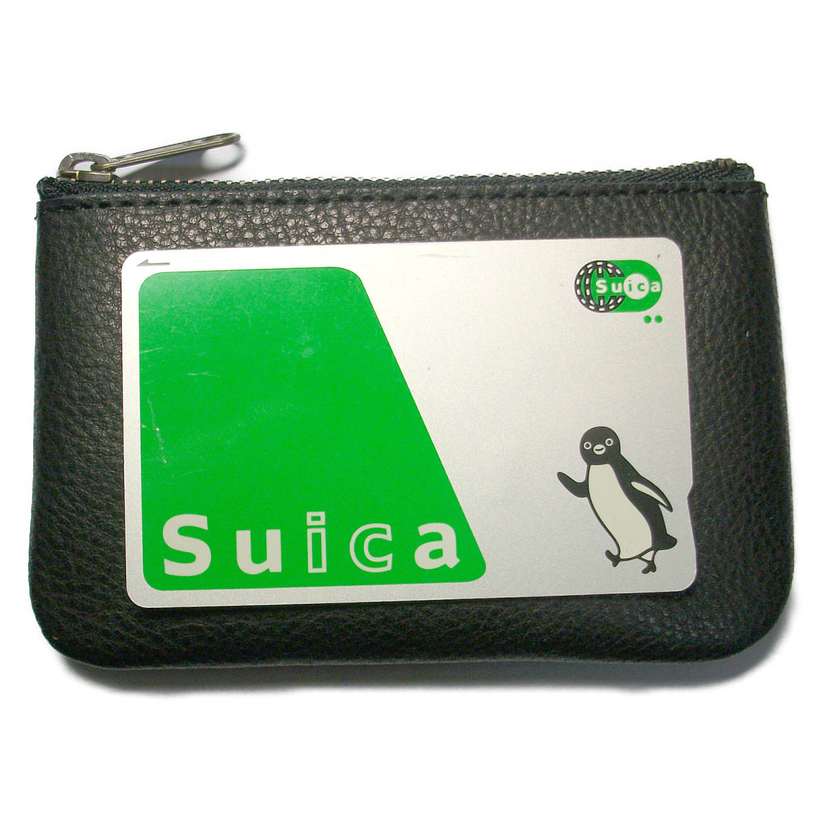 本革 コインケース フラグメントケース（ブラック）レザー 革 ポーチ 小銭入れ ミニ 小さい 財布 カードケース 薄型 ファスナー 大容量 