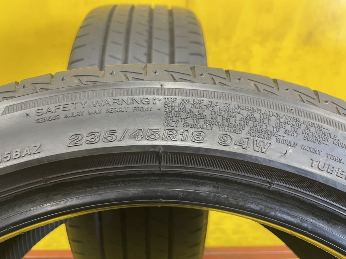 235/45R18(94W)[商品番号5199] ブリヂストン TURANZA T005A 2017年製 2本セット_画像5