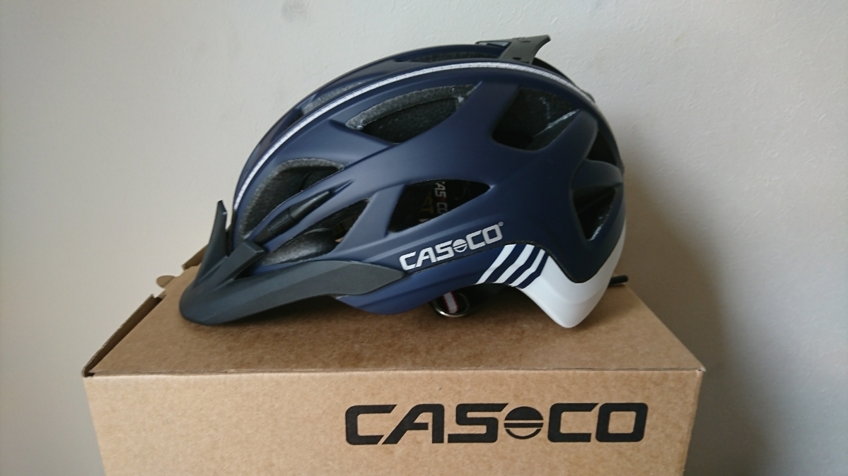 【希望者のみラッピング無料】 Casco　MTBヘルメット 　Activ2 　 NAVY/marine white　 Mサイズ（56-58cm）　新品未使用 Mサイズ