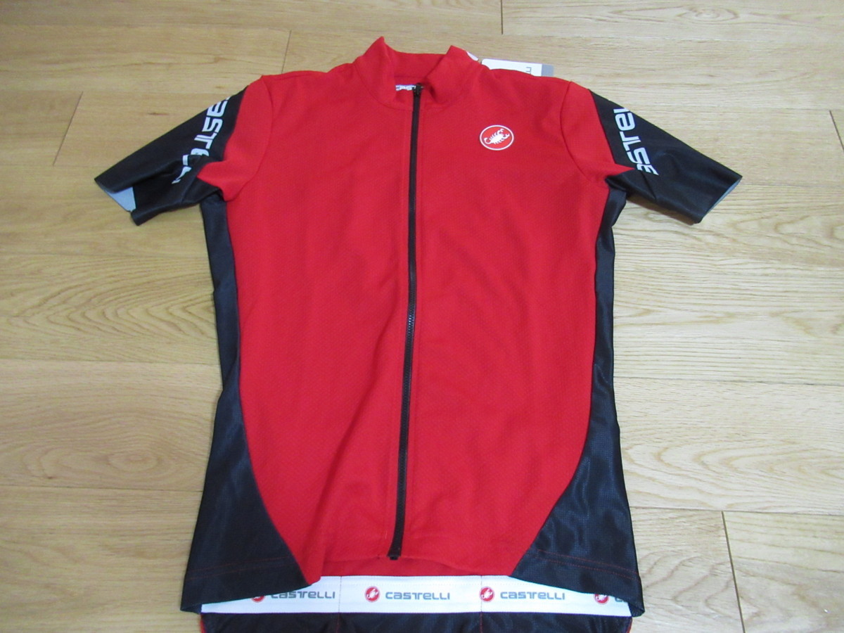 Castelli　ENTRATA ３　半袖ジャージ　023　Red 　Mサイズ　2018　 新品未使用_画像1