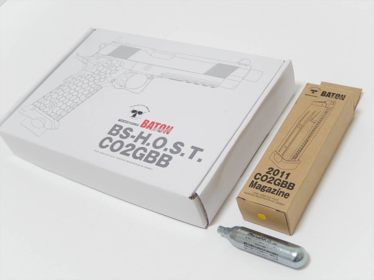 ■新品未使用■タニオ・コバ BATON airsoft BS-H.O.S.T CO2GBB 予備マガジン付き ガスブローバック ハンドガン TANIO KOBA タニコバ バトン_画像2