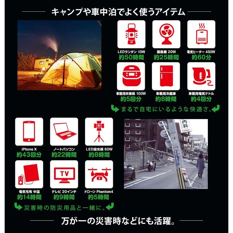  stock have immediate payment / new goods * portable power supply 500W high capacity 140,000mAh/519Wh disaster prevention goods smartphone sleeping area in the vehicle outdoor camp home use . battery pcs manner PD-CNP500