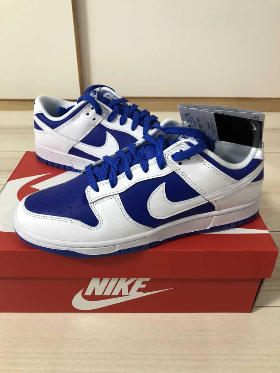 送料無料 28cm NIKE DUNK LOW RETRO RACER BLUE WHITE Kentucky ナイキ ダンク レーサーブルー ケンタッキー 青 白 裏ダンク DD1391-401 10_画像1